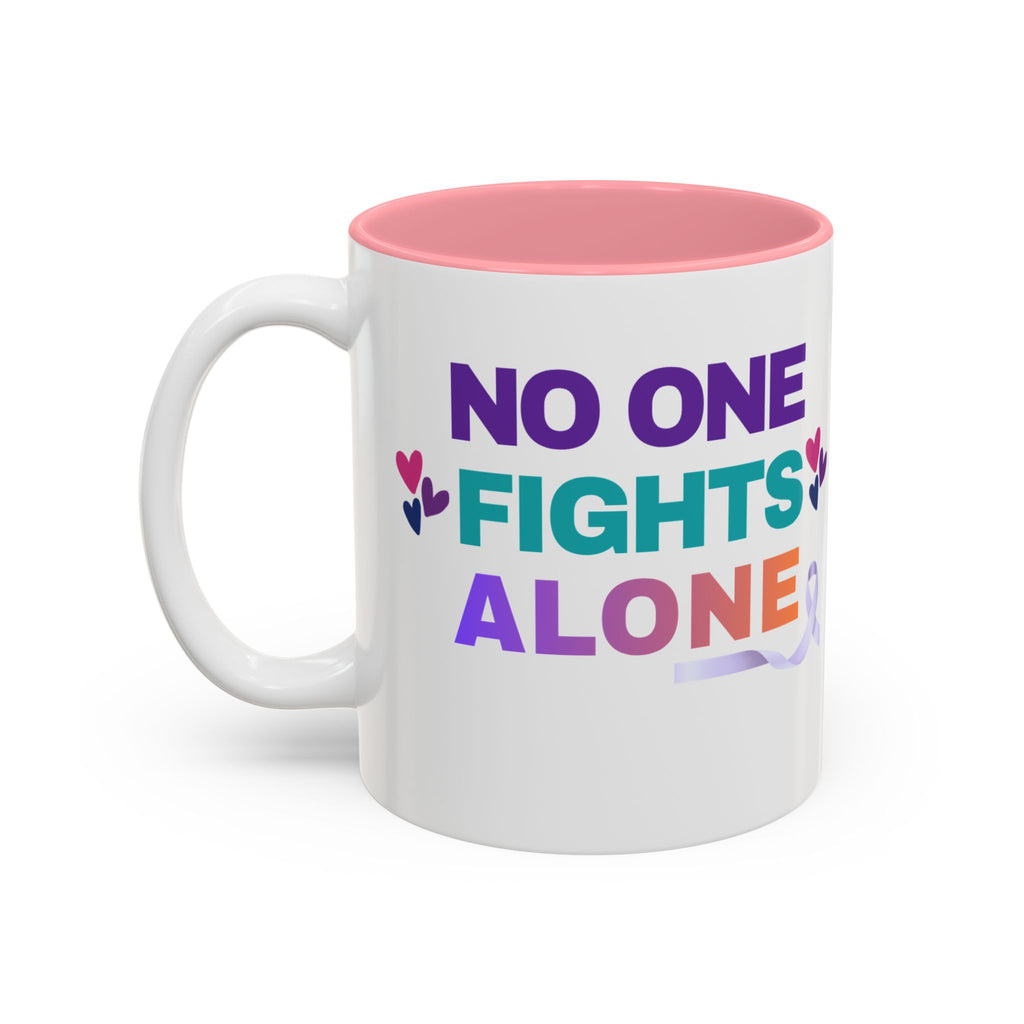 Personalized “No One Fights Alone” Support Mug