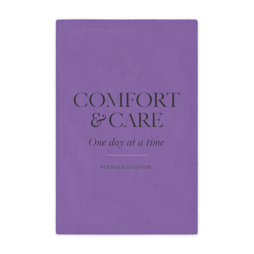 Comfort & Care Minky Blanket — One Day at a Time (Personalized)