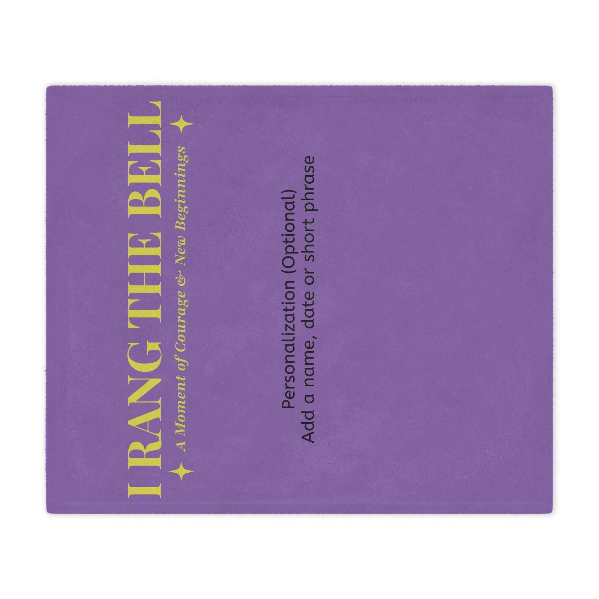 Bell Ringer Minky Blanket – Light Purple (Personalized)