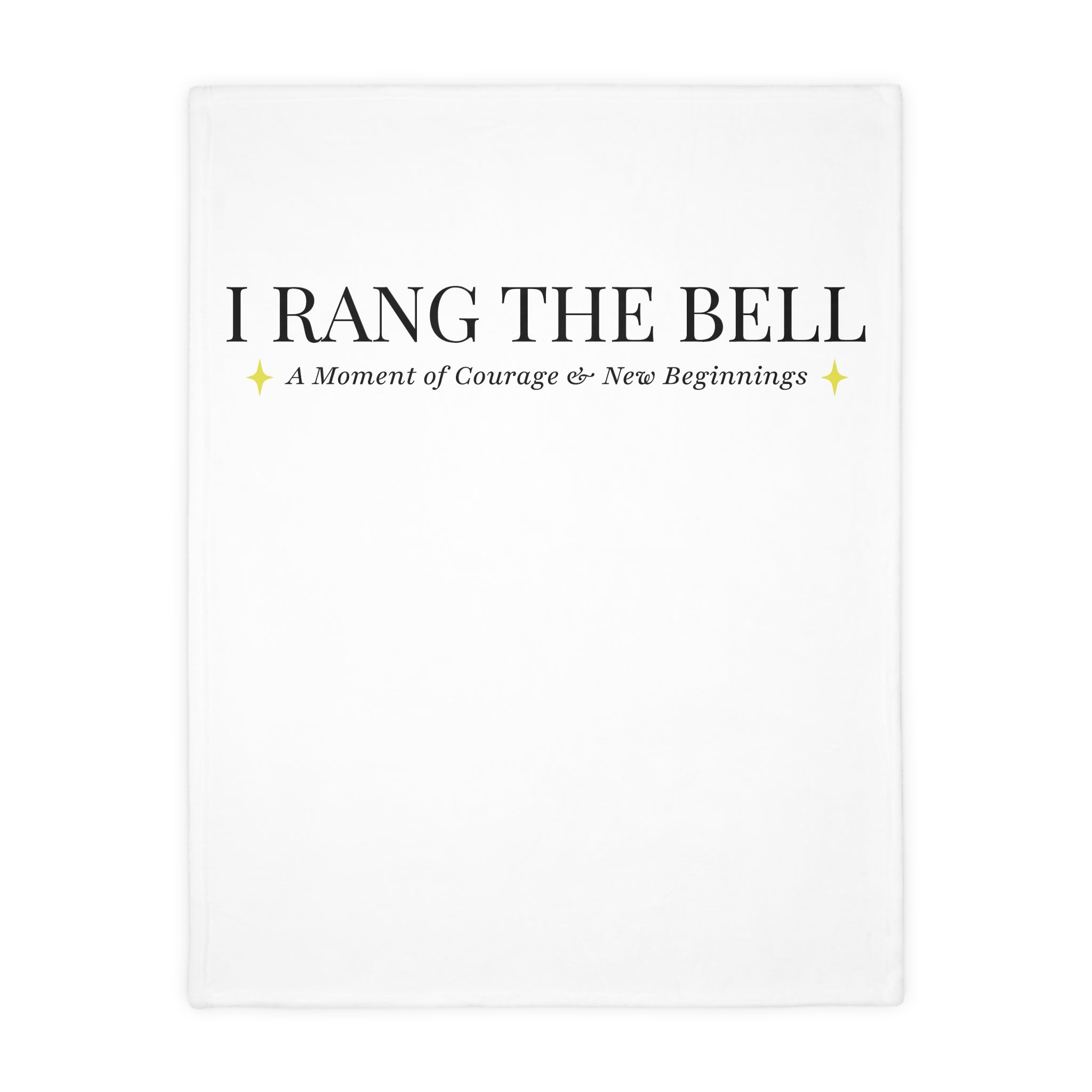 Bell Ringer Microfiber Blanket — White (Personalized)