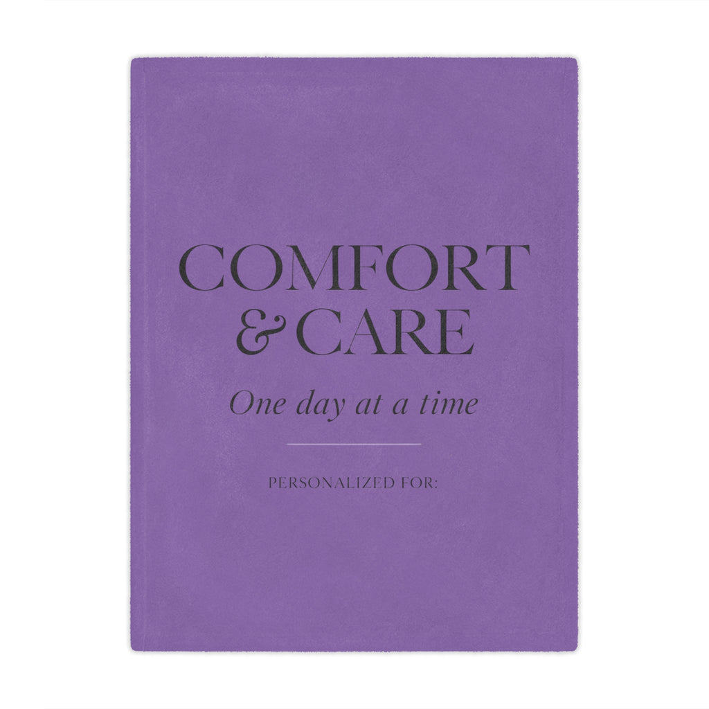 Comfort & Care Minky Blanket — One Day at a Time (Personalized)