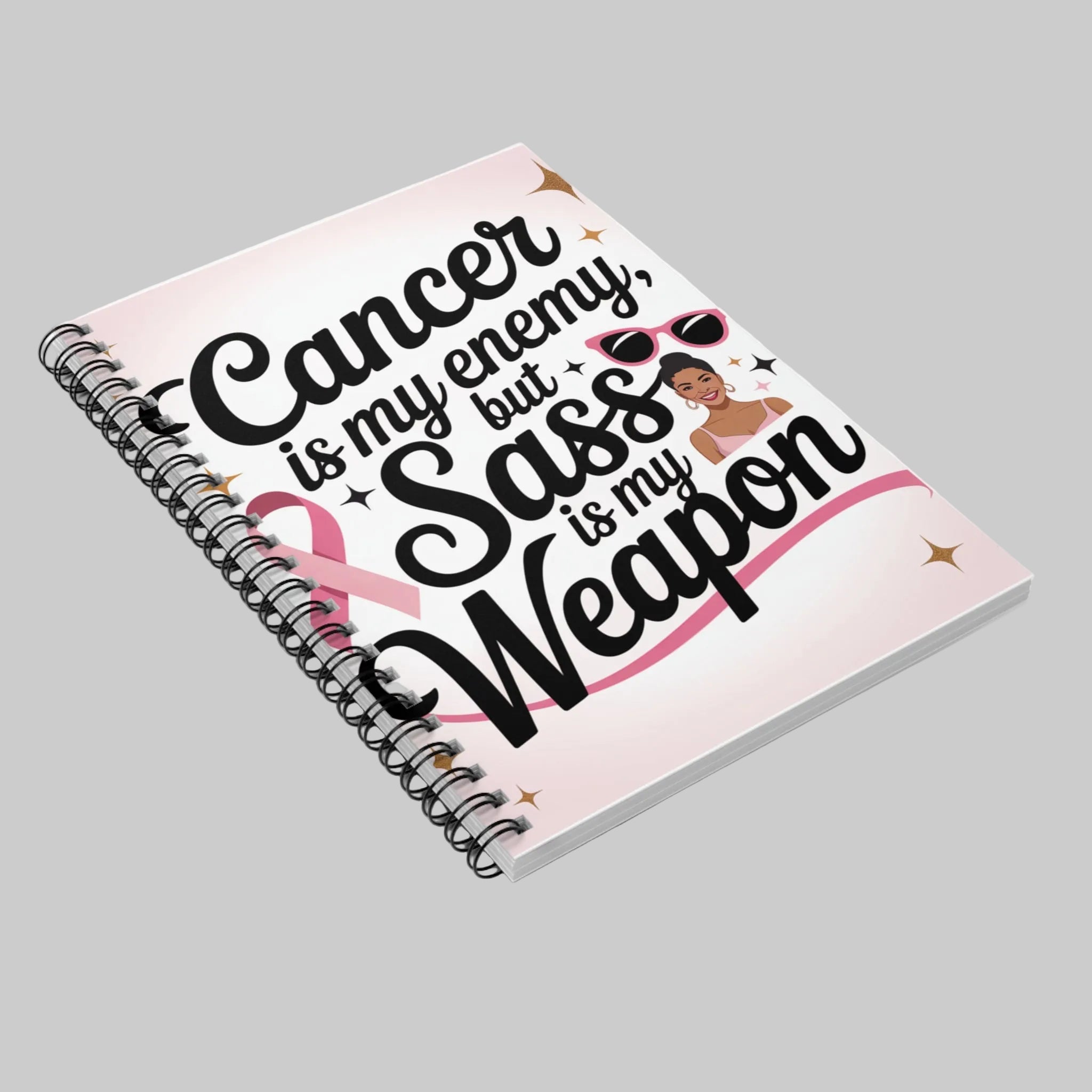 “Sass Is My Weapon” Inspirational Notebook