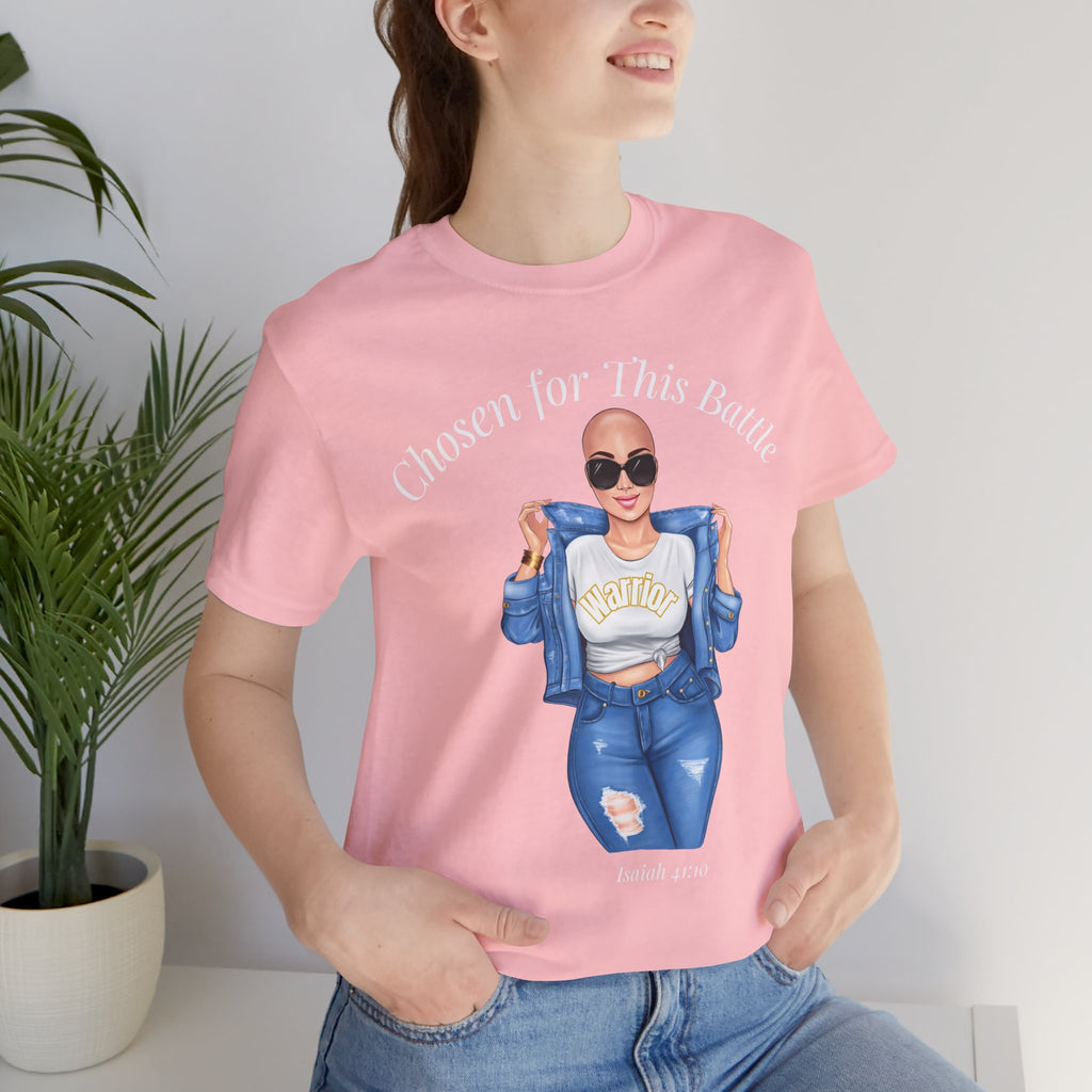Warrior Cancer Survivor Shirt – Chosen for This Battle – Faith-Based Inspirational Tee