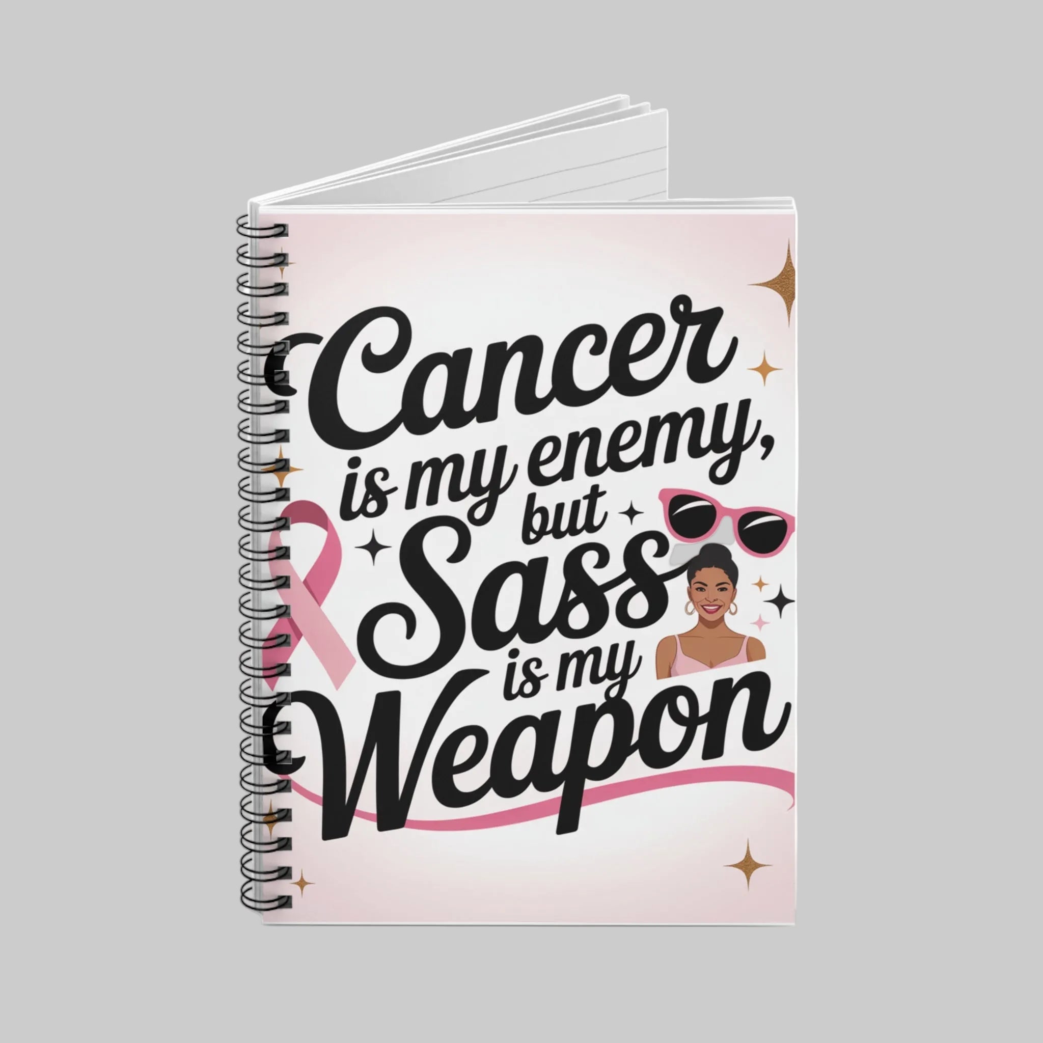 “Sass Is My Weapon” Inspirational Notebook