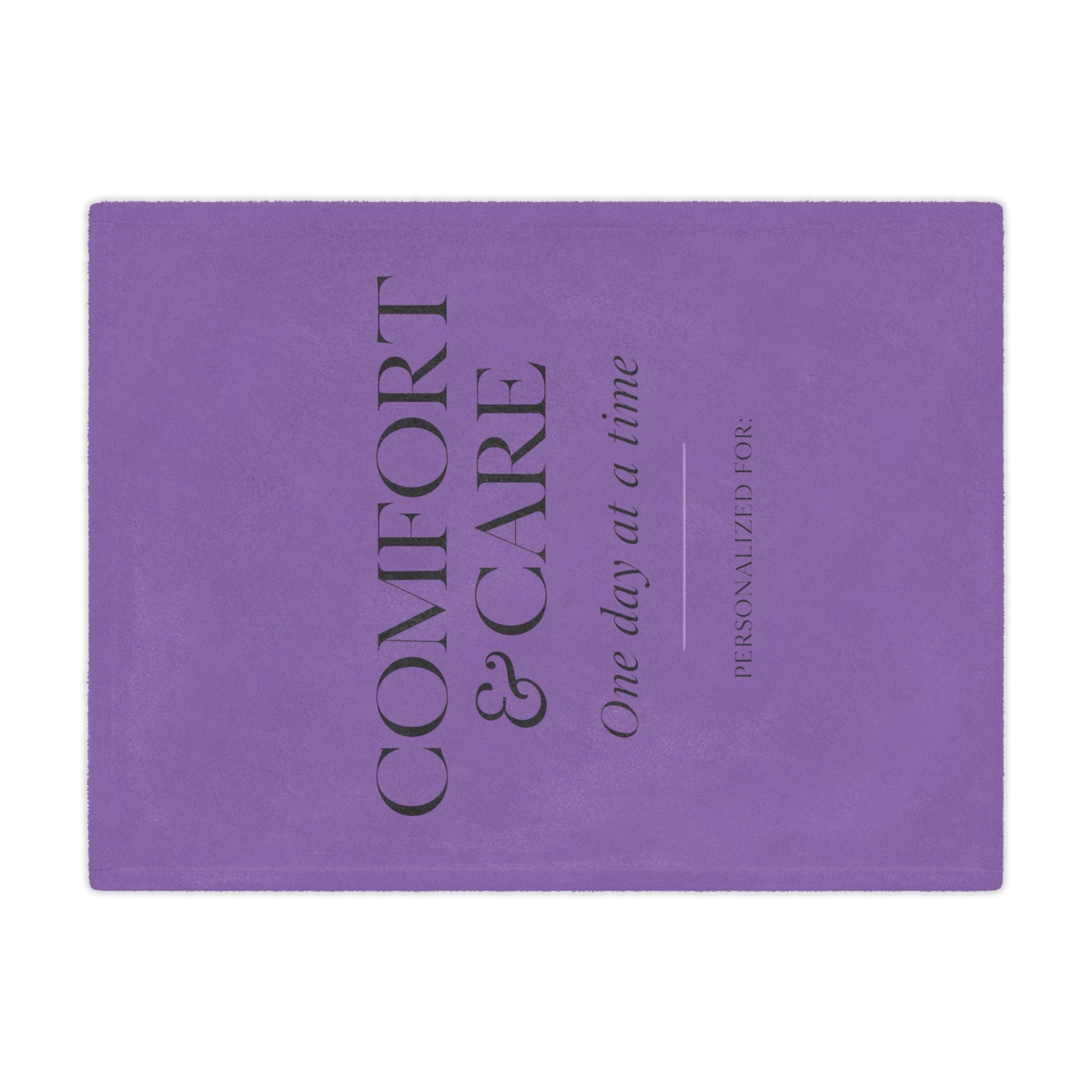 Comfort & Care Minky Blanket — One Day at a Time (Personalized)