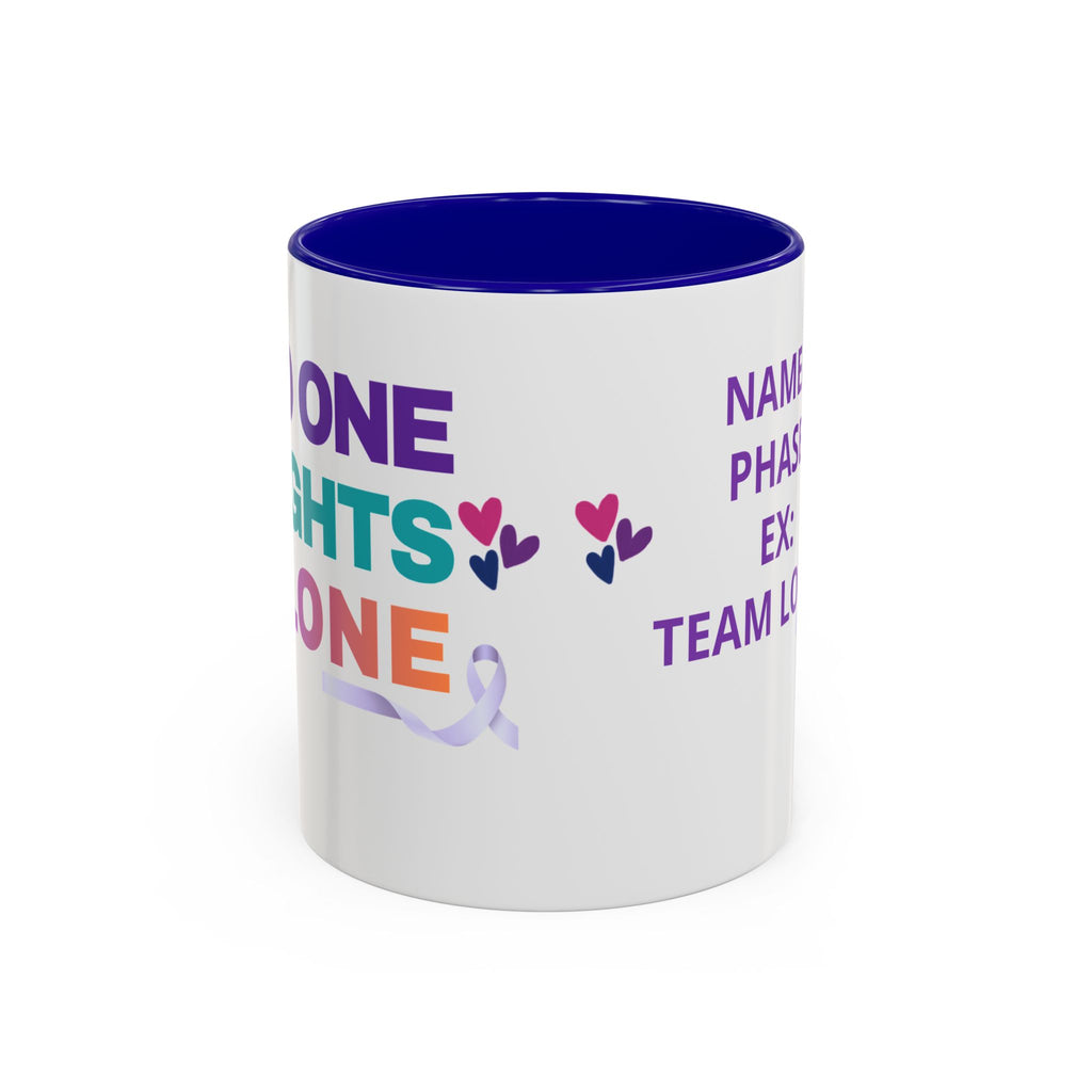 Personalized “No One Fights Alone” Support Mug