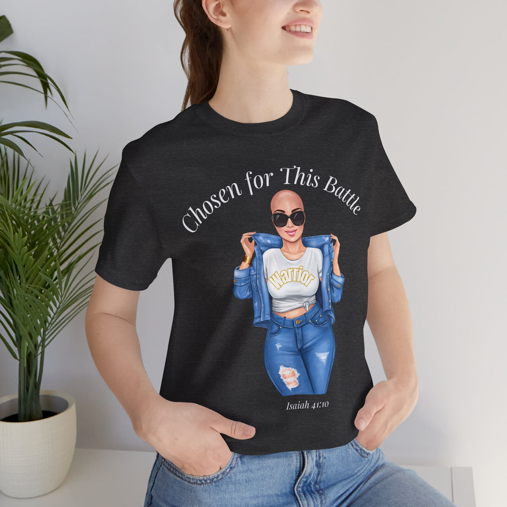 Warrior Cancer Survivor Shirt – Chosen for This Battle – Faith-Based Inspirational Tee