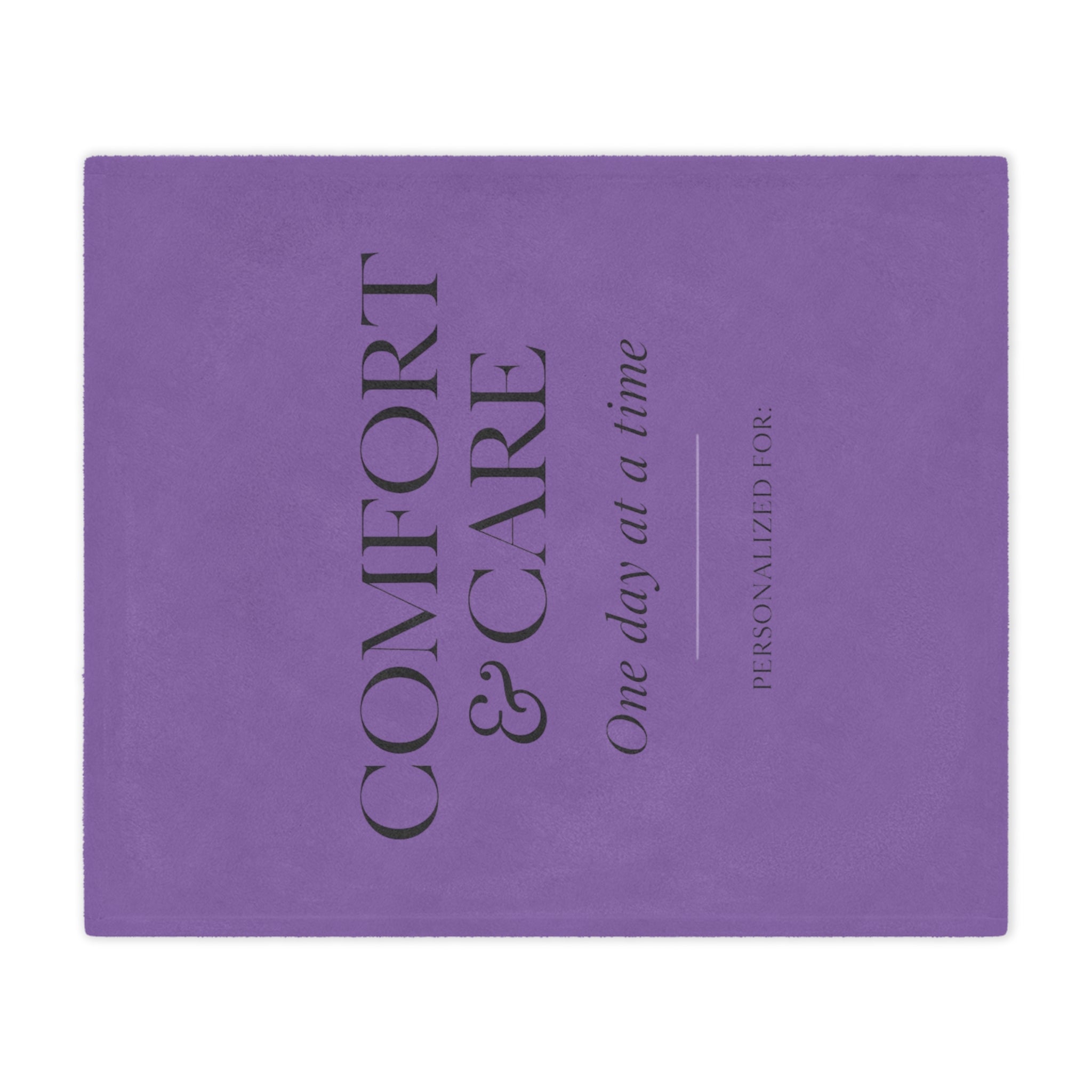 Comfort & Care Minky Blanket — One Day at a Time (Personalized)