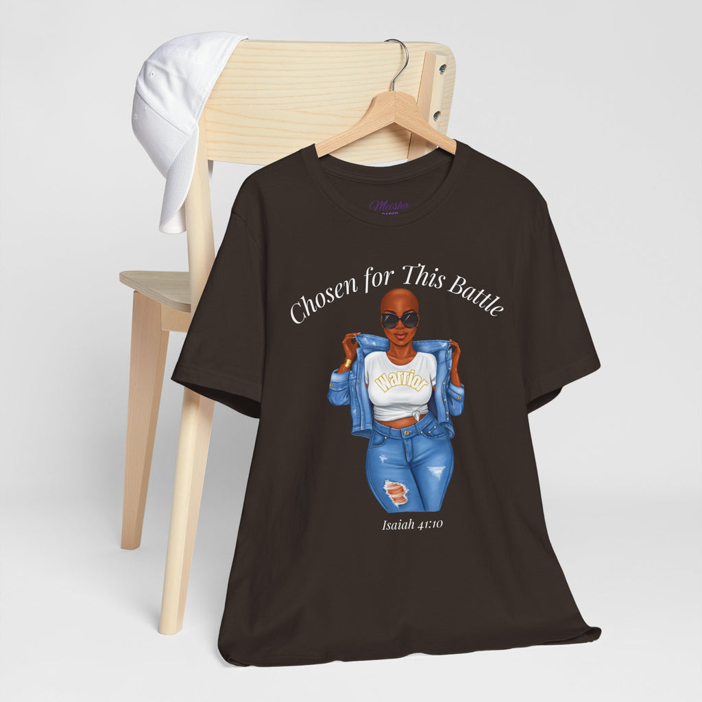 Chosen for This Battle Shirt | Cancer Warrior Tee | Faith-Based Inspirational Apparel | Isaiah 41:10