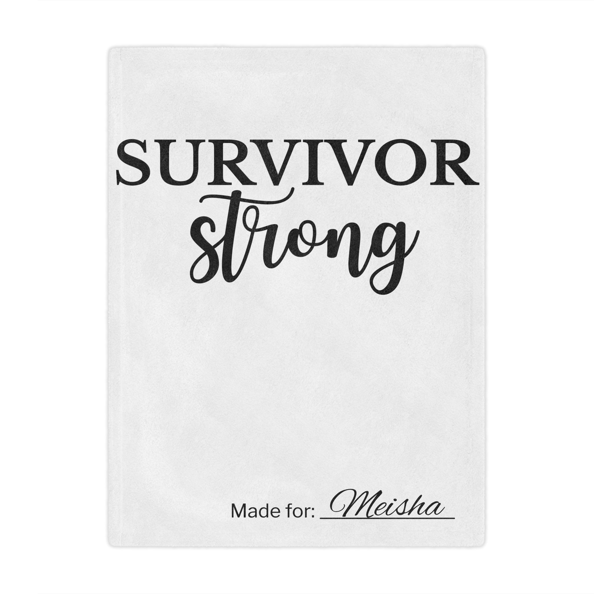 Survivor Strong Personalized Minky Blanket | Survivor Gifts + Comfort & Care